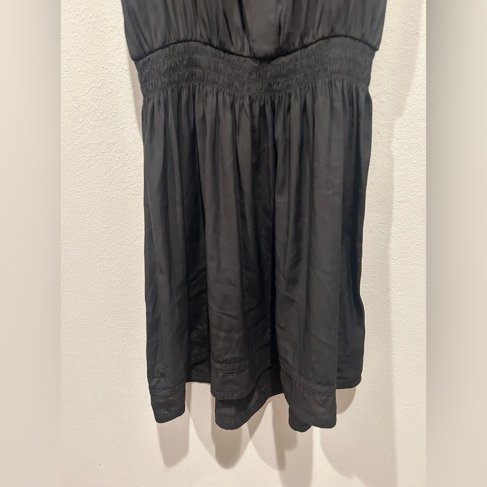 RAMY BROOK Smocked Black Mini Dress / Size Medium / - Picture 2 of 9